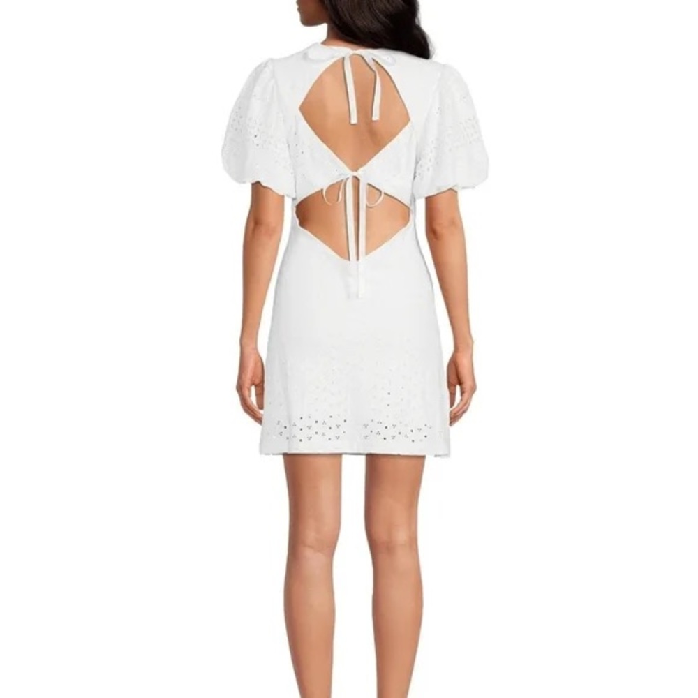 Free People Apricot Rose Embroidered Mini A Line Dress Size Medium